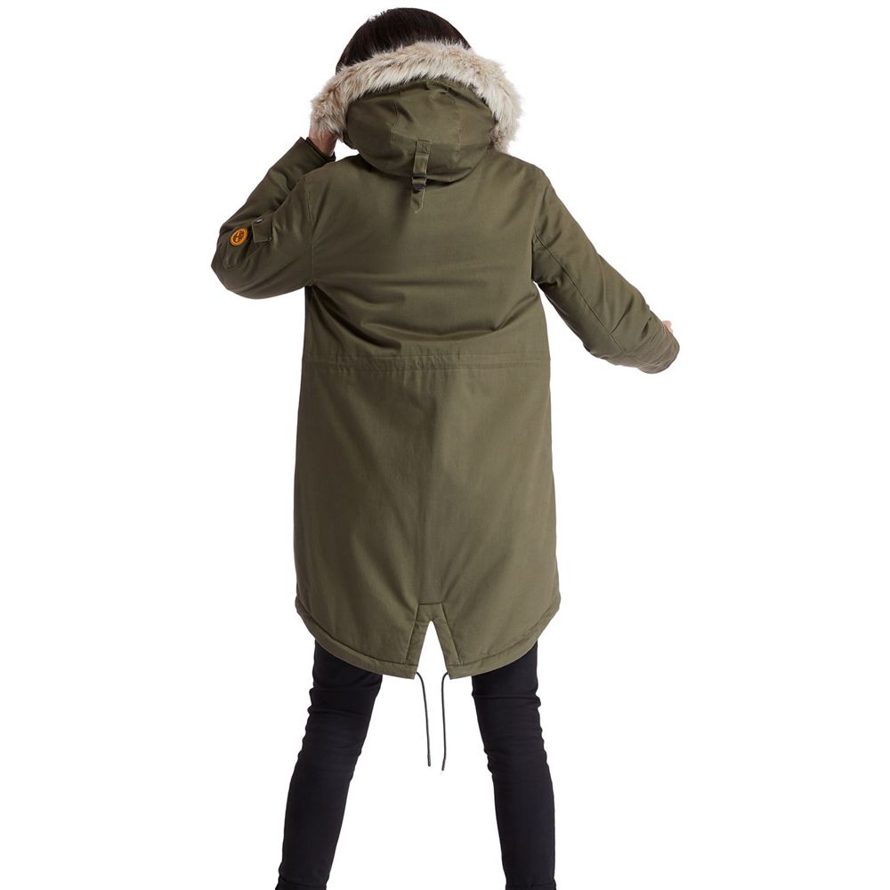 Timberland Πάρκας Γυναικεια Ελιά - Mt Kelsey Fleece-Lined Parka - Greece 5431627-ST